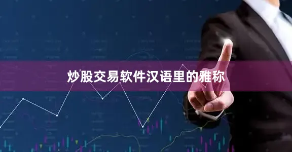 炒股交易软件汉语里的雅称